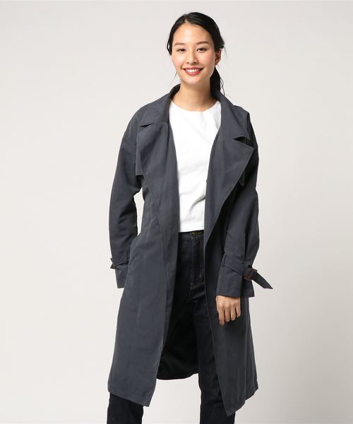 koe（コエ）の「ニュアンストレンチコート（トレンチコート・レディース・ブルー/ベージュ/ネイビー・L/M/S）」の6枚目の写真