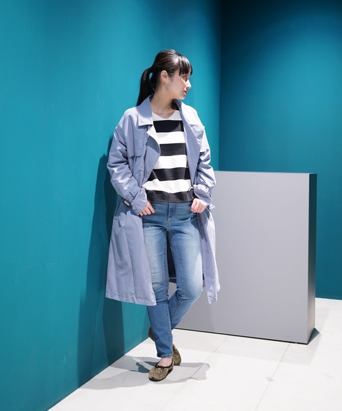 koe（コエ）の「ニュアンストレンチコート（トレンチコート・レディース・ブルー/ベージュ/ネイビー・L/M/S）」の5枚目の写真