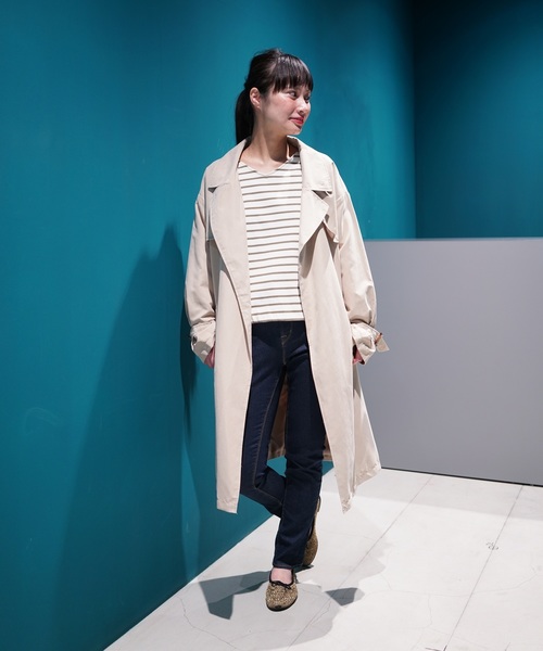 koe（コエ）の「ニュアンストレンチコート（トレンチコート・レディース・ブルー/ベージュ/ネイビー・L/M/S）」の8枚目の写真