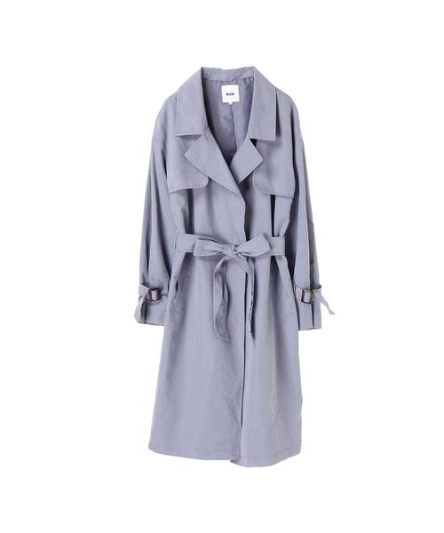 koe（コエ）の「ニュアンストレンチコート（トレンチコート・レディース・ブルー/ベージュ/ネイビー・L/M/S）」の19枚目の写真