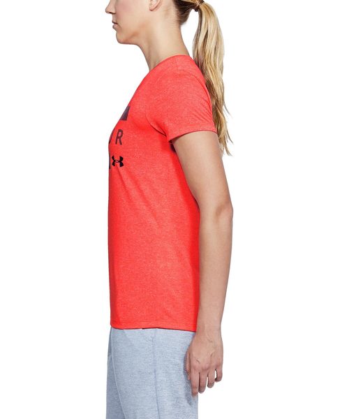 UNDER ARMOUR(アンダーアーマー)の「レディース トレーニング半袖Tシャツ / スレッドボーントレイングラフィックツイストクルー(Tシャツ/カットソー・レディース・グレイッシュブルー/ブラック/ピンク/グレー/レッド・L/M/XL/S/SM/LG/MD)」の16枚目の写真