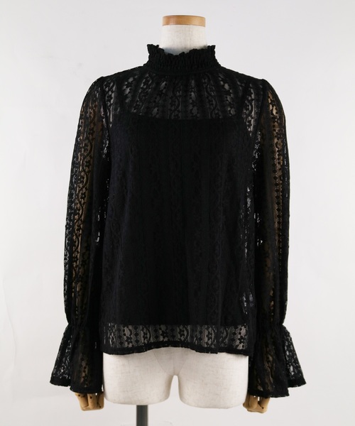 reca(レカ)の「キャンディースリーブレーストップス(シャツ/ブラウス・レディース・アイボリー/ブラック/ミント/サックスブルー・M)」の7枚目の写真