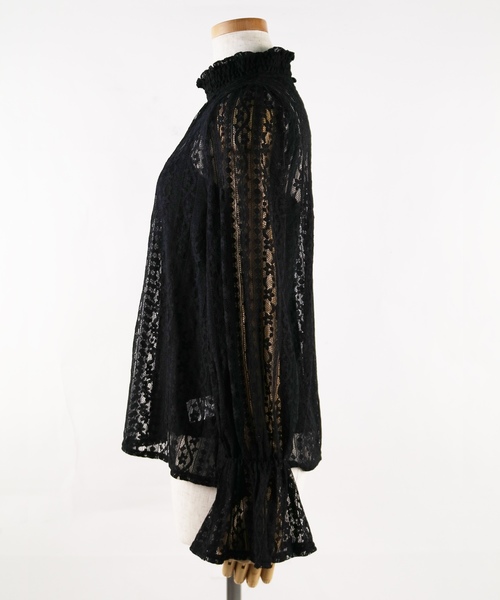 reca(レカ)の「キャンディースリーブレーストップス(シャツ/ブラウス・レディース・アイボリー/ブラック/ミント/サックスブルー・M)」の6枚目の写真