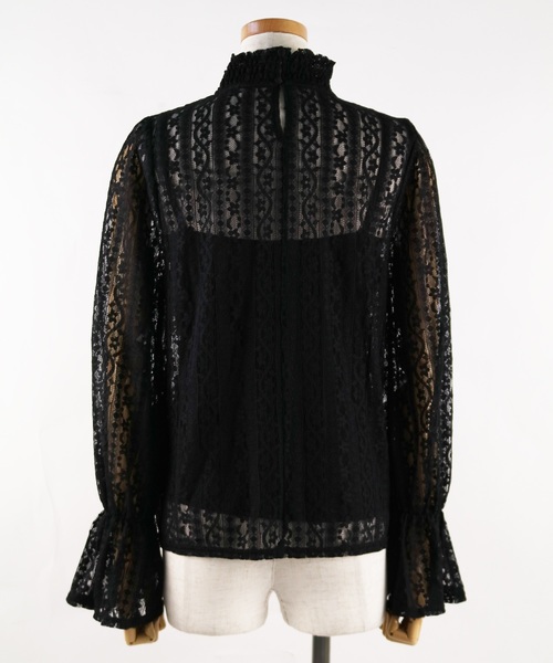 reca(レカ)の「キャンディースリーブレーストップス(シャツ/ブラウス・レディース・アイボリー/ブラック/ミント/サックスブルー・M)」の9枚目の写真