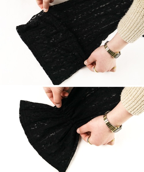 reca(レカ)の「キャンディースリーブレーストップス(シャツ/ブラウス・レディース・アイボリー/ブラック/ミント/サックスブルー・M)」の11枚目の写真