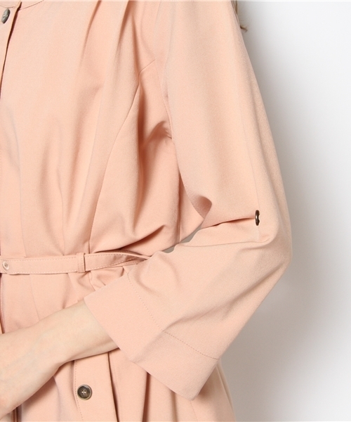 Soareak（ソアリーク）の「2WAYノーカラーコートワンピース（ワンピース・レディース・ベージュ/ネイビー/ライトピンク/ライトグリーン・FREE）」の10枚目の写真