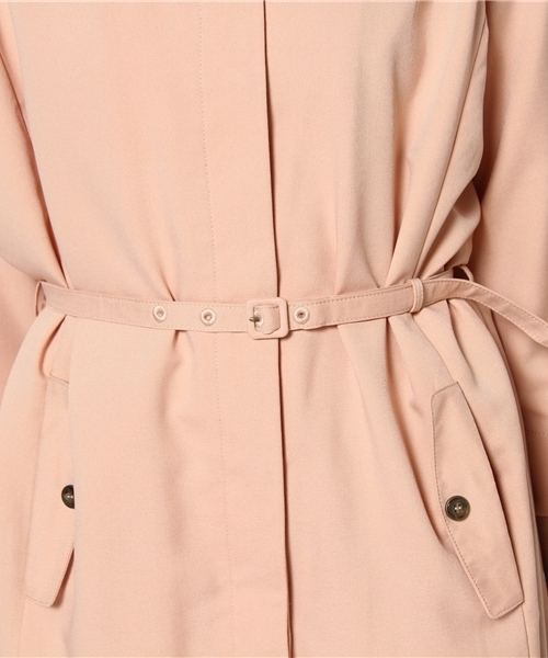 Soareak（ソアリーク）の「2WAYノーカラーコートワンピース（ワンピース・レディース・ベージュ/ネイビー/ライトピンク/ライトグリーン・FREE）」の12枚目の写真