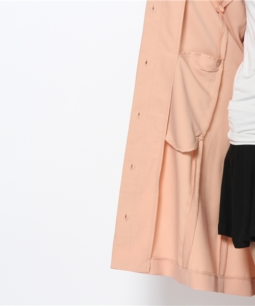 Soareak（ソアリーク）の「2WAYノーカラーコートワンピース（ワンピース・レディース・ベージュ/ネイビー/ライトピンク/ライトグリーン・FREE）」の15枚目の写真