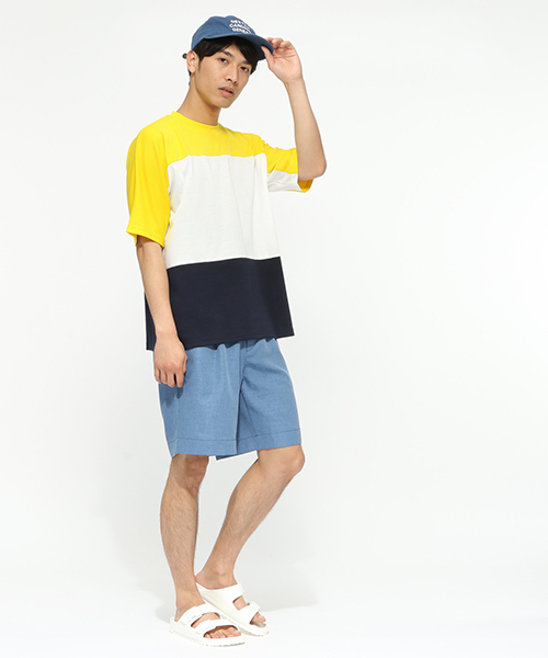 LAKOLE(ラコレ)の「【ドライタッチ】リネンライクショートパンツ / LAKOLE(その他パンツ・メンズ・ベージュ/ネイビー/グレー/サックスブルー・MEDIUM/LARGE)」の5枚目の写真