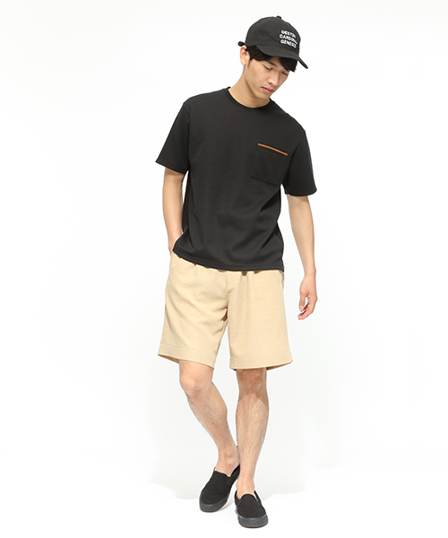 LAKOLE(ラコレ)の「【ドライタッチ】リネンライクショートパンツ / LAKOLE(その他パンツ・メンズ・ベージュ/ネイビー/グレー/サックスブルー・MEDIUM/LARGE)」の7枚目の写真