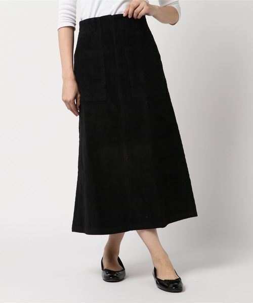 SESTO（セスト）の「コーデュロイロングスカート（スカート・レディース・ブラック/ベージュ/グレー/カーキ/ピンク/オレンジ/キャメル・M）」の19枚目の写真