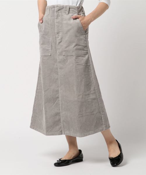 SESTO（セスト）の「コーデュロイロングスカート（スカート・レディース・ブラック/ベージュ/グレー/カーキ/ピンク/オレンジ/キャメル・M）」の20枚目の写真