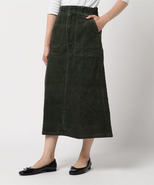 SESTO（セスト）の「コーデュロイロングスカート（スカート・レディース・ブラック/ベージュ/グレー/カーキ/ピンク/オレンジ/キャメル・M）」の10枚目の写真