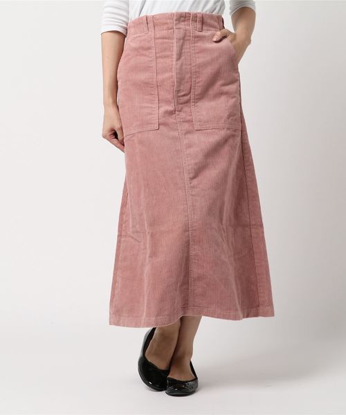 SESTO（セスト）の「コーデュロイロングスカート（スカート・レディース・ブラック/ベージュ/グレー/カーキ/ピンク/オレンジ/キャメル・M）」の11枚目の写真