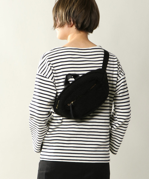 Legato Largo(レガートラルゴ)の「【Legato Largo レガートラルゴ】ボア ボディバッグ(ボディバッグ/ウエストポーチ・レディース・ブラック/ブラウン/アイボリー・ONE SIZE)」の1枚目の写真