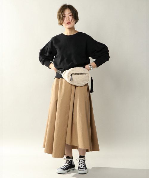 Legato Largo(レガートラルゴ)の「【Legato Largo レガートラルゴ】ボア ボディバッグ(ボディバッグ/ウエストポーチ・レディース・ブラック/ブラウン/アイボリー・ONE SIZE)」の7枚目の写真