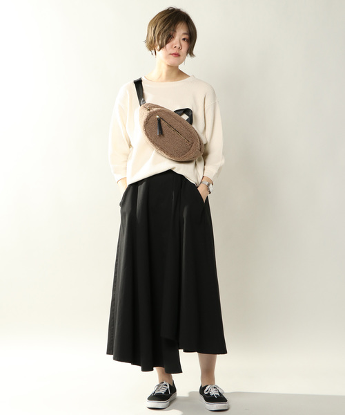 Legato Largo(レガートラルゴ)の「【Legato Largo レガートラルゴ】ボア ボディバッグ(ボディバッグ/ウエストポーチ・レディース・ブラック/ブラウン/アイボリー・ONE SIZE)」の10枚目の写真