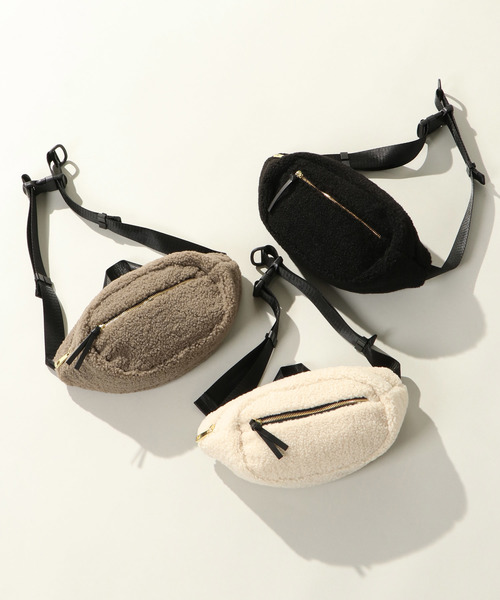 Legato Largo(レガートラルゴ)の「【Legato Largo レガートラルゴ】ボア ボディバッグ(ボディバッグ/ウエストポーチ・レディース・ブラック/ブラウン/アイボリー・ONE SIZE)」の19枚目の写真