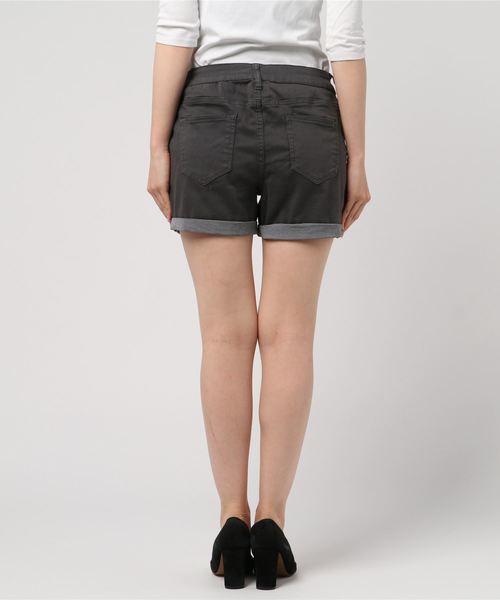 MANGROVE(マングローブ)の「【MANGROVE SELECT】ロールアップ製品染めツイルショーツ(ロングレングス)(その他パンツ・レディース・チャコールグレー/ネイビー/ブラウン/グレー/ブルー/グリーン/レッド・MEDIUM/SMALL/X-LARGE/LARGE/X-SMALL/XX-LARGE)」の9枚目の写真