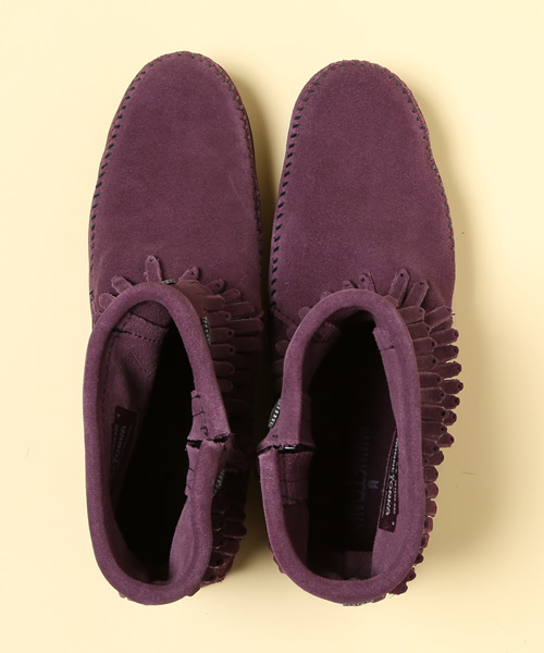 Minnetonka（ミネトンカ）の「　【MINNETONKA】Double Fringe Side Zip Boot（ブーツ・レディース・パープル/ブルー・23.5cm/24.5cm/22.5cm）」の6枚目の写真