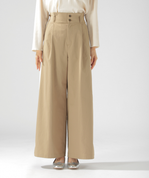 BAYFLOW（ベイフロー）の「サイドラインワイドパンツ（その他パンツ・レディース・ベージュ/ネイビー・SMALL/MEDIUM）」の11枚目の写真