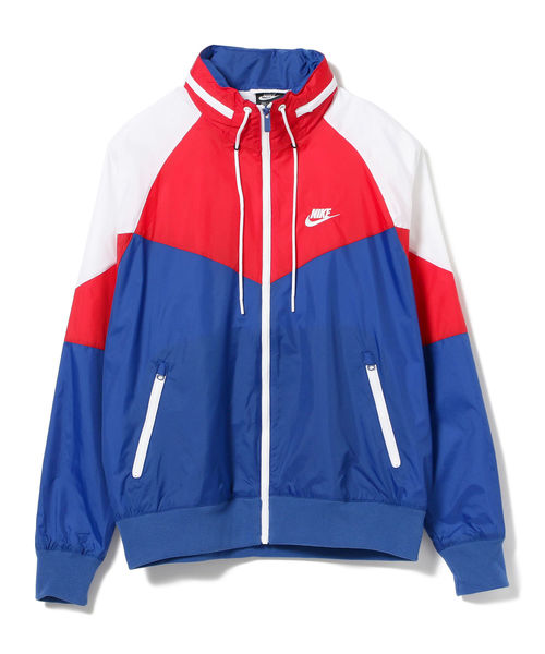 NIKE(ナイキ)の「NIKE / ウィンドランナー ジャケット(ブルゾン・メンズ・ホワイト/ブルー・LARGE/MEDIUM/SMALL/X-LARGE)」の2枚目の写真