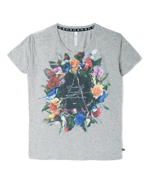 glamb（グラム）の「Sanctual-T（Tシャツ/カットソー・メンズ・ホワイト/ブラック/杢グレー/オリーブ・1/2/3/4）」の3枚目の写真