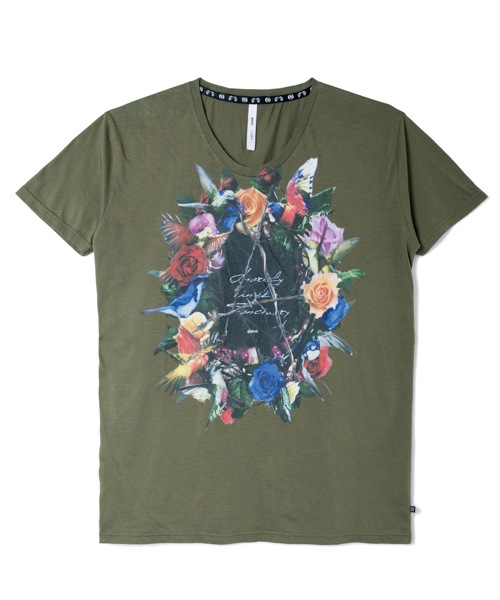 glamb（グラム）の「Sanctual-T（Tシャツ/カットソー・メンズ・ホワイト/ブラック/杢グレー/オリーブ・1/2/3/4）」の4枚目の写真