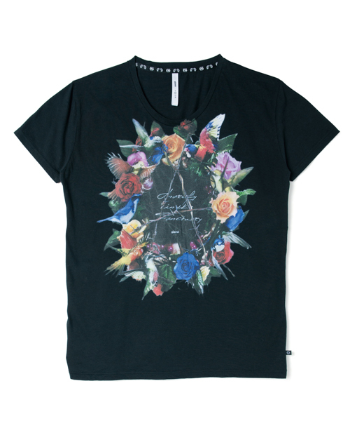 glamb（グラム）の「Sanctual-T（Tシャツ/カットソー・メンズ・ホワイト/ブラック/杢グレー/オリーブ・1/2/3/4）」の2枚目の写真