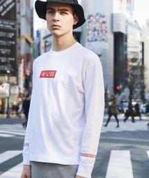 coen | SuncottonボックスロゴチャイナプリントロンＴ(UTILITY LINE)(Tシャツ/カットソー)