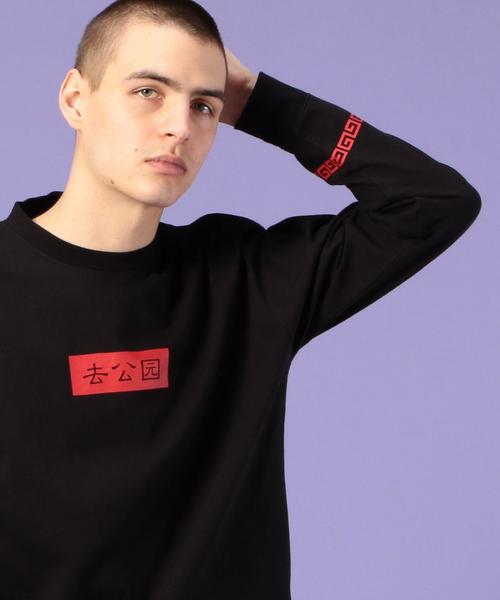coen(コーエン)の「SuncottonボックスロゴチャイナプリントロンT(UTILITY LINE)(Tシャツ/カットソー・メンズ・ホワイト/ブラック・SMALL/LARGE/MEDIUM)」の4枚目の写真