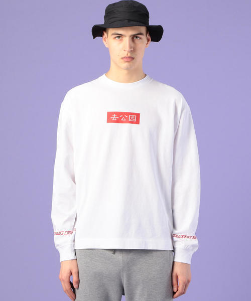 coen(コーエン)の「SuncottonボックスロゴチャイナプリントロンT(UTILITY LINE)(Tシャツ/カットソー・メンズ・ホワイト/ブラック・SMALL/LARGE/MEDIUM)」の5枚目の写真