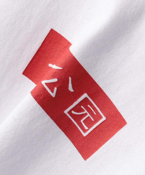 coen(コーエン)の「SuncottonボックスロゴチャイナプリントロンT(UTILITY LINE)(Tシャツ/カットソー・メンズ・ホワイト/ブラック・SMALL/LARGE/MEDIUM)」の9枚目の写真