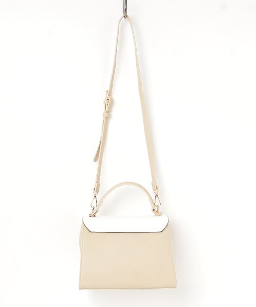 カシュカシュ cachecache / 太柄ベルト付ミニボストンバッグ カシュカシュ cachecache / 太柄ベルト付ミニボストンバッグ