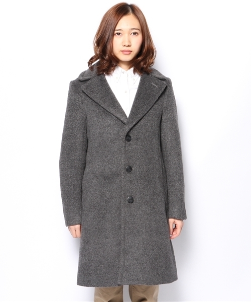 BEAMS BOY（ビームスボーイ）の「□BEAMS BOY / ウール シングルコート**（その他アウター・レディース・チャコールグレー/ライトブラウン・ONE SIZE）」の14枚目の写真