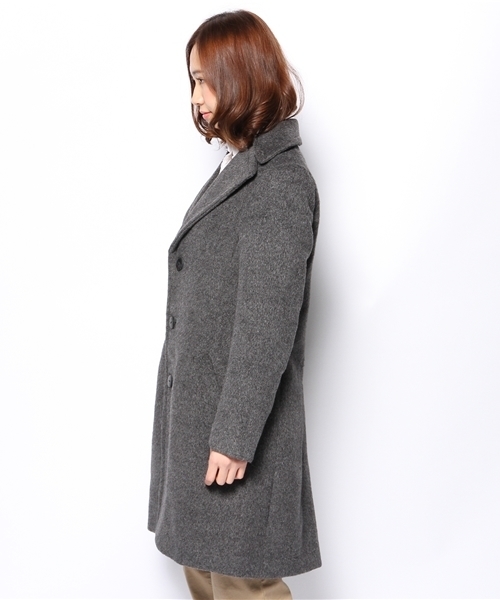 BEAMS BOY（ビームスボーイ）の「□BEAMS BOY / ウール シングルコート**（その他アウター・レディース・チャコールグレー/ライトブラウン・ONE SIZE）」の5枚目の写真