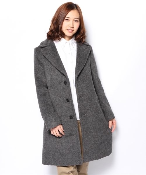 BEAMS BOY（ビームスボーイ）の「□BEAMS BOY / ウール シングルコート**（その他アウター・レディース・チャコールグレー/ライトブラウン・ONE SIZE）」の7枚目の写真