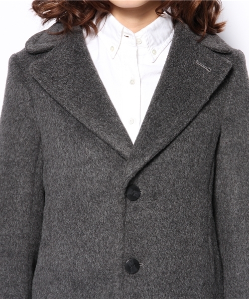 BEAMS BOY（ビームスボーイ）の「□BEAMS BOY / ウール シングルコート**（その他アウター・レディース・チャコールグレー/ライトブラウン・ONE SIZE）」の8枚目の写真