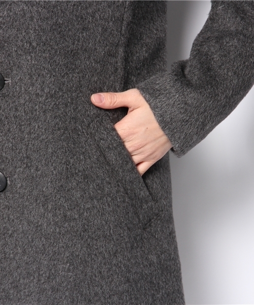 BEAMS BOY（ビームスボーイ）の「□BEAMS BOY / ウール シングルコート**（その他アウター・レディース・チャコールグレー/ライトブラウン・ONE SIZE）」の10枚目の写真