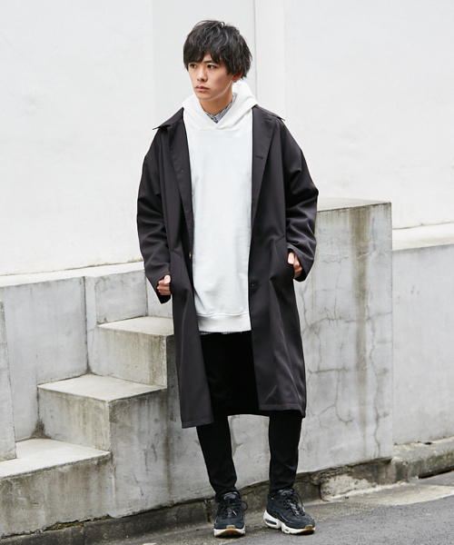 kutir(クティール)の「オーバーステンカラーコート(その他アウター・メンズ・ブラック/カーキ/ベージュ・SMALL/MEDIUM/LARGE)」の2枚目の写真