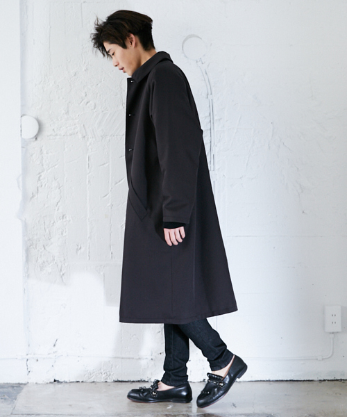 kutir(クティール)の「オーバーステンカラーコート(その他アウター・メンズ・ブラック/カーキ/ベージュ・SMALL/MEDIUM/LARGE)」の6枚目の写真