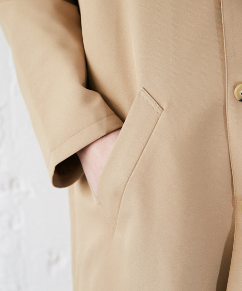 kutir(クティール)の「オーバーステンカラーコート(その他アウター・メンズ・ブラック/カーキ/ベージュ・SMALL/MEDIUM/LARGE)」の14枚目の写真