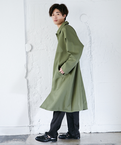 kutir(クティール)の「オーバーステンカラーコート(その他アウター・メンズ・ブラック/カーキ/ベージュ・SMALL/MEDIUM/LARGE)」の20枚目の写真