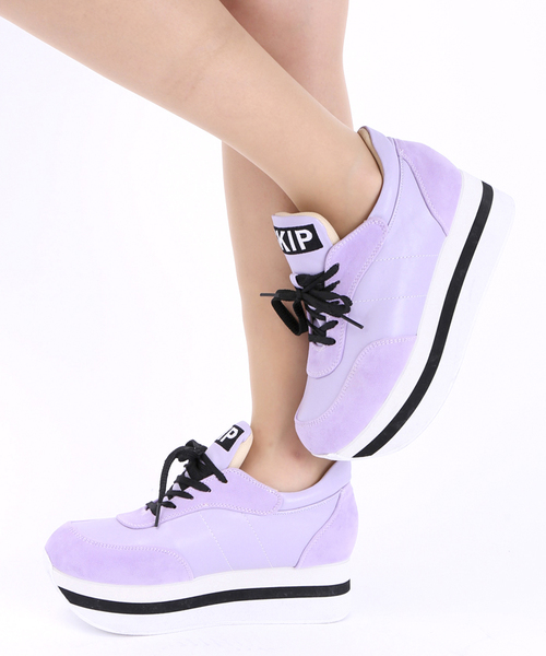 WEGO（ウィゴー）の「WEGO/ロゴスニーカー（スニーカー・レディース・ホワイト/ブラック/レッド/パープル・24.5/23.5）」の4枚目の写真