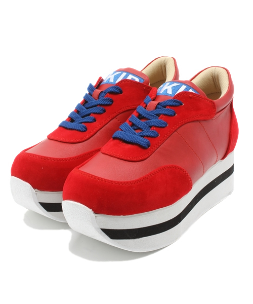 WEGO（ウィゴー）の「WEGO/ロゴスニーカー（スニーカー・レディース・ホワイト/ブラック/レッド/パープル・24.5/23.5）」の12枚目の写真