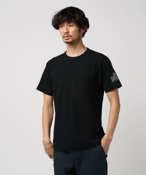 HYSTERIC GLAMOUR(ヒステリックグラマー)の「UNLIMITED pt ポケ付Tシャツ(Tシャツ/カットソー)」|ブラック