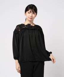 STYLEBLOCK | オフショルダー風レース切り替えブラウス(シャツ/ブラウス)