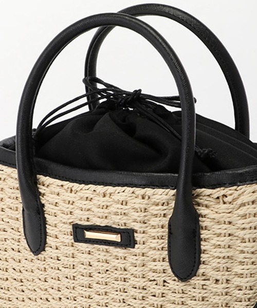 LIPSERVICE（リップサービス）の「スクエアカゴバッグ（ハンドバッグ・レディース・ホワイト/ブラック・FREE）」の5枚目の写真