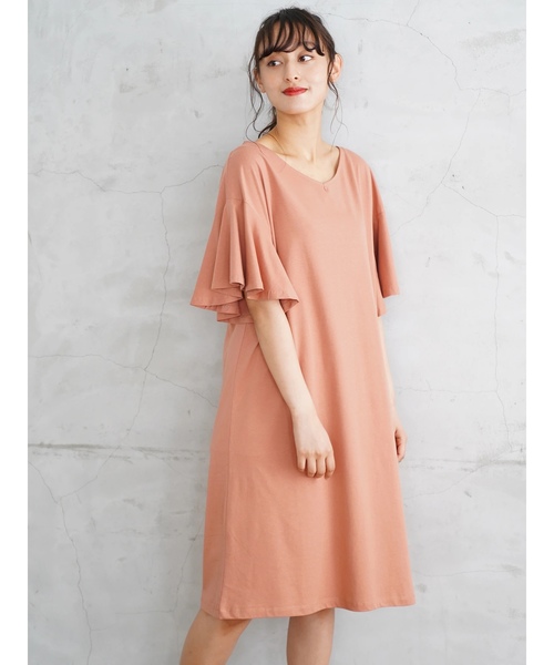 セール フレアスリーブワンピース ワンピース ワンピース E Hyphen World World Hyphen Gallery イーハイフンワールドギャラリー のファッション