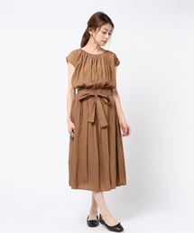 ドレープデシンギャザーワンピース